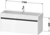 Duravit Ketho.2 Wastafelonderkast 118,4x46x44 cm Mat Noten Produktbild-Vorschau 2