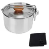 1L Outdoor Edelstahl Campingkochtopf mit Klappgriff & Produktbild-Vorschau 9