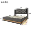 A diagram of a bed with dimensions indicated. Produktbild-Vorschau
