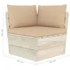 vidaXL Canapé de jardin en palettes 2 places avec coussins Voir les images du produit 7