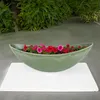 Große Pflanzschale oval 39 cm für draussen Dekoschale grün Produktbild-Vorschau 7