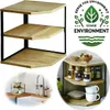 LS-LebenStil Küchenregal Eckregal Holz 27cm Stehendes Produktbild-Vorschau 1