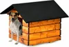 QLS Hunde Katzenhaus Größe M mit Vorhang Isoliert Produktbild-Vorschau 2