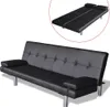 vidaXL Rozkładana sofa z 2 poduszkami ze sztucznej skóry, Podgląd zdjęcia produktu 10