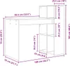 vidaXL Psací stůl betonový šedý 108 x 55 x 103,5 cm Náhled obrázku produktu 8