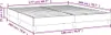 A diagram showing the dimensions of a bed frame. Voir les images du produit