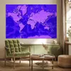 MuchoWow® Poster Weltkarte - Stabil - Violett 180x120 cm - Produktbild-Vorschau 3