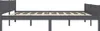 A dark gray wooden bed frame with a slatted base, shown from a side view against a white background. Anteprima dell’immagine prodotto