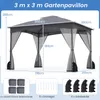 COSTWAY Pavillon 3x3,6m, Gartenpavillon mit 4 Sandsäcken, 4 Produktbild-Vorschau 3