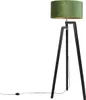 Stehlampe Stativ Schwarz mit Grünem Schirm und Gold 50 cm Produktbild-Vorschau 1