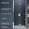 doporro Nischentür Nischenfalttür 100x190cm Falttür Links Produktbild-Vorschau 6
