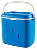 A blue cooler with a white handle is shown against a white background. Podgląd zdjęcia produktu