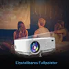 People watching a movie projected by a mini beamer outdoors at night. Produktbild-Vorschau