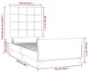 vidaXL Rám postele bez matraca svetlosivý 90x200 cm látka Náhľad obrázku produktu 6