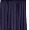 A dark blue curtain hanging straight down, showing its texture and pleats. Produktbild-Vorschau