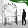 Růžový oblouk s bránou od COSTWAY, stabilní kovový zahradní Náhled obrázku produktu 3