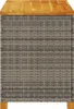 vidaXL Záhradná truhla sivá 110x55x63 cm polyratan akáciové Náhľad obrázku produktu 5