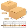 Two cardboard boxes are shown, one in the foreground and one in the background, with dimensions and specifications listed in a table below. Produktbild-Vorschau