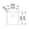 BLANCO CLARON 340-U Durinox®, Edelstahl Durinox®, ohne Produktbild-Vorschau 2