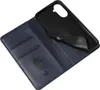 A blue flip cover phone case with card slots and a black inner phone holder. Produktbild-Vorschau