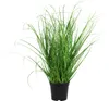Kunstpflanze Grasbusch - schwarzer Kunststofftopf - H 40 cm Produktbild-Vorschau 1