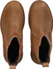 A top-down view of a pair of brown leather Chelsea boots. Produktbild-Vorschau