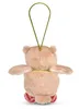 Back view of a plush owl ornament hanging by a green loop. Produktbild-Vorschau