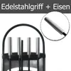 LARS360 Kaminbesteck 5 Teilige Silber - Modern Edelstahl Produktbild-Vorschau 3