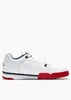 A white Nike Cross Trainer Low sports shoe with red accents is shown against a white background. Náhled obrázku produktu