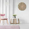 Horloge murale diamètre naturel aspect bois 100% chêne, Voir les images du produit 2