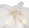 Art Deco Stehleuchte Beige mit Weißen Federn Peahen Produktbild-Vorschau 4