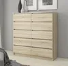 Akord Kommode 10 Schubladen Sonoma-Eiche 120X40X121 Cm Produktbild-Vorschau 5