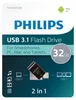 Philips USB-stick 32 GB USB 3.1 2-in-1 USB-C en USB-A lezen Productafbeelding-voorbeeld 1