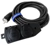 Rallonge en caoutchouc H07RN-F 3x2,5mm² répartiteur noir 3m Voir les images du produit 3
