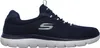 A side view of a blue Skechers shoe. Produktbild-Vorschau