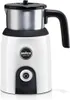 A studio shot of a white and black milk frother. Produktbild-Vorschau