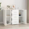 vidaXL Sideboard Blanc 91x29,5x65 cm Bois composite Voir les images du produit 3