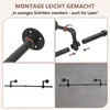 Collage showing assembly steps and finished product of a metal pipe clothing rack. Produktbild-Vorschau