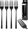 Dessertgabeln Kuchengabeln aus Edelstahl schwarz 4 Stk. Produktbild-Vorschau 1