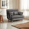Fauteuil-lit pliable gain de place en velours Deborah Twin Voir les images du produit 7