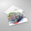 Bilder auf glas - Pfau Feder Farbe - 40x40cm - Glasbilder - Produktbild-Vorschau 2