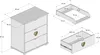 Set ZEE HEART: lettino bianco 120x60 con cassetto + comò Anteprima dell’immagine prodotto 7