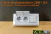 bloc de 3 prises, blanc 250V~/ 16A, montage en saillie avec Voir les images du produit 4