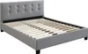 Miliboo - Bett 160 x 200 Stoff Grau gepolstert MARQUISE Produktbild-Vorschau 3