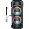 Bluetooth Karaoke Lautsprecher – Tragbarer Speaker mit LED Produktbild-Vorschau 1