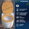CASARIA® Abattant WC Frein de Chute Forme O en Bois MDF - Voir les images du produit 2