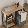 EUGAD Badregal mit Wäschekorb, für Badezimmer Waschküche, Produktbild-Vorschau 8