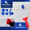 An instructional image showing steps for using silicone removal tools. Produktbild-Vorschau