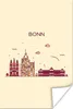 MuchoWow® Poster Bonn - Deutschland - Skyline 80x120 cm - Produktbild-Vorschau 1