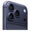 A close-up view of the rear camera module of a dark blue smartphone. Produktbild-Vorschau